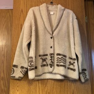 Coldwater Creek heavy pile jacket.  Made in USA.  Southwest pattern.  Size XL